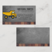 Construction Dump Truck Vehicle | General Contract 名刺 (正面/裏面)