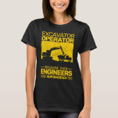 construction equipment men kids heavy equipment op tシャツ (正面)