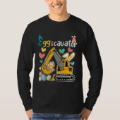 Construction Excavator Easter Day Egg Hunt for Boy Tシャツ (正面)