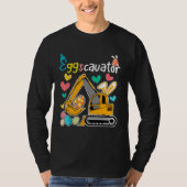 Construction Excavator Easter Day Egg Hunt for Boy Tシャツ (正面)