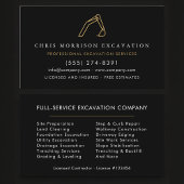 Construction Excavator Heavy Equipment Services 名刺