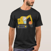 Construction Excavator Truck Toy Kids easter bunny Tシャツ (正面)