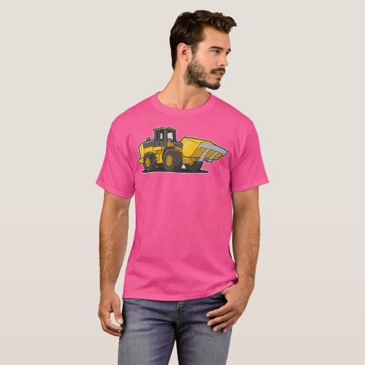 Construction Front Loader Tractor For Adults And Tシャツ (正面フル)