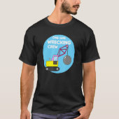 Construction Girl Excavator Truck Building Site Tシャツ (正面)
