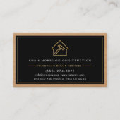 Construction & Handyman QR Code Wood 名刺 (正面)