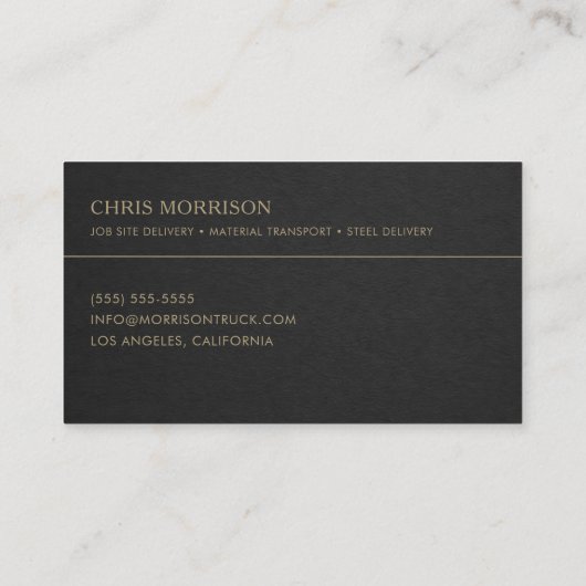 Construction Hauling Services Professional 名刺 (裏面)