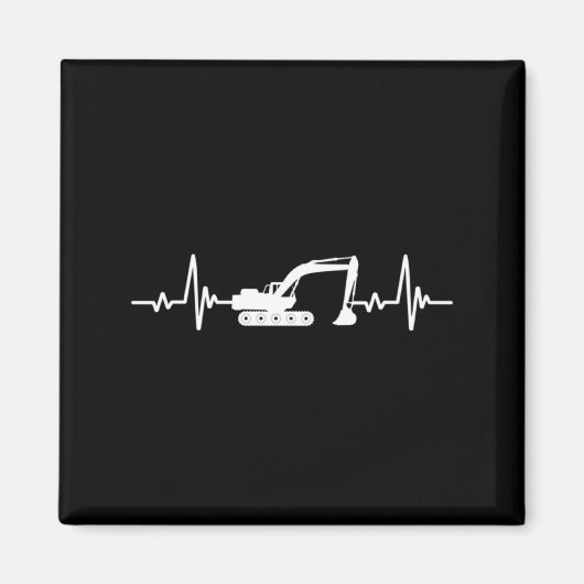 Construction Heart Valentines Day Construcion Site マグネット (正面)