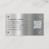 Construction Heavy Equipment Operator Metal 名刺 (裏面)