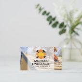 Construction Helmet | Hammer Wrench | Contractor 名刺 (スタンド正面)