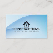 Construction House Roof Logo Blue 名刺 (正面)
