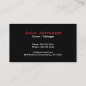 Construction House Roof Red White Black 名刺 (裏面)