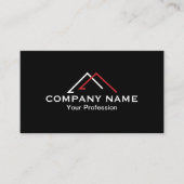 Construction House Roof Red White Black 名刺 (正面)