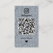 Construction Instagram ダスティブルー QRコード 名刺 (裏面)
