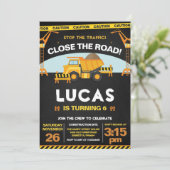 Construction Invitation for Birthday Party Zone 招待状 (スタンド正面)