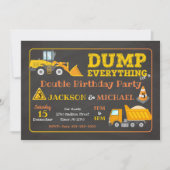 Construction Joint Birthday | Dump Everything 招待状 (正面)