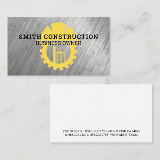 Construction Logo | Builders | Engineering 名刺 (正面/裏面)