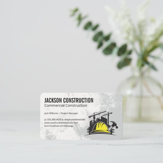 Construction Logo | Commercial Properties 名刺 (スタンド正面)