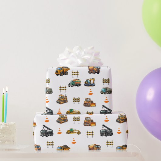 Construction machinery  ラッピングペーパー (パーティーギフト)
