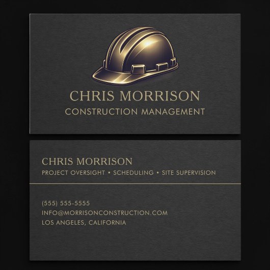 Construction Management Hard Hat Professional 名刺