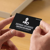 Construction Manager Minimalist Black & White Pro 名刺