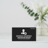 Construction Manager Minimalist Black & White Pro 名刺 (スタンド正面)