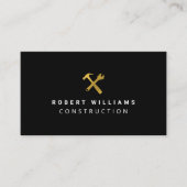 Construction Metallic Gold Handyman Tools 名刺 (正面)