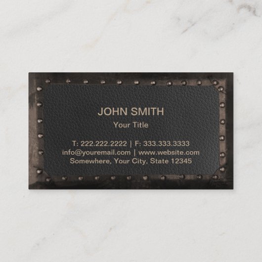 Construction Monogram Vintage Leather & Metal 名刺 (裏面)