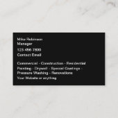 Construction Painting Professional Business Cards 名刺 (裏面)