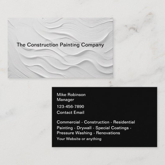 Construction Painting Professional Business Cards 名刺 (正面/裏面)