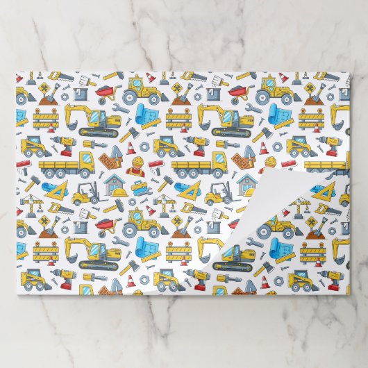 Construction Paper Placemats ペーパーパッド (折り畳み)