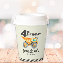 Construction Party Birthday Boy 4th Years 紙コップ