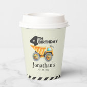 Construction Party Birthday Boy 4th Years 紙コップ (裏面)