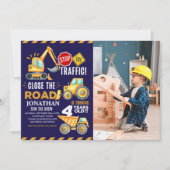 Construction Party for 4th Birthday Boy 招待状 (正面)