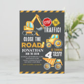 Construction Party for 4th Birthday Boy 招待状 (スタンド正面)