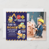 Construction Party for 6th Birthday Boy 招待状 (正面)