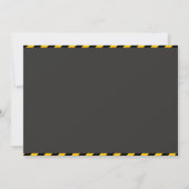 Construction Photo Birthday Invitation Turning 6 招待状 (裏面)