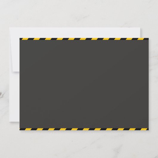 Construction Photo Birthday Invitation Turning 6 招待状 (裏面)