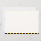 Construction Photo Birthday Turning 6 yellow 招待状 (裏面)