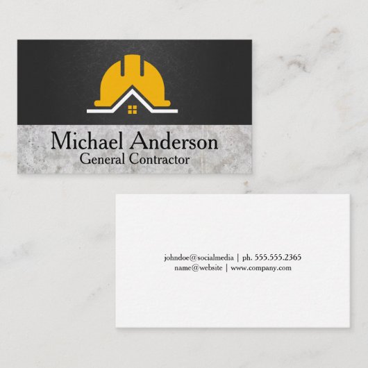 Construction Real Estate | General Contractor 名刺 (正面/裏面)