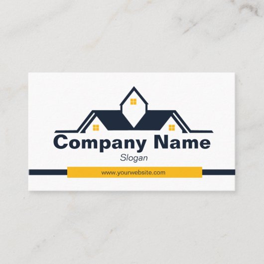 Construction Real Estate Modern Simple Minimalist 名刺 (正面)