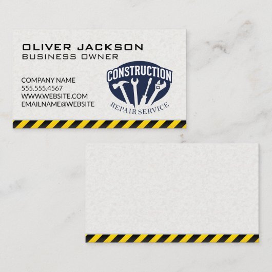 Construction Repair Services | Contractor 名刺 (正面/裏面)