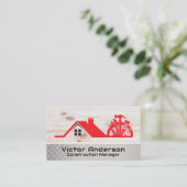 Construction Repair Tools Logo | Home Renovation 名刺 (スタンド正面)