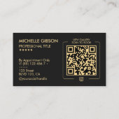 Construction Roofing Contractor Architect Black 名刺 (裏面)