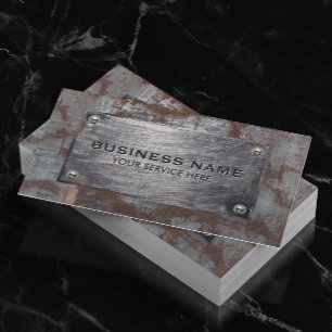 Construction Rusty Metal Plate Professional 名刺