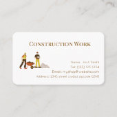 Construction  services editable   business card 名刺 (正面)