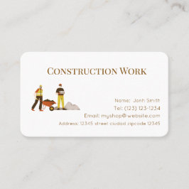 Construction  services editable   business card 名刺