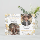 Construction Sibling Twin Brother Birthday Party 招待状 (スタンド正面)