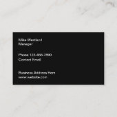 Construction Silver Metallic Tone Look 名刺 (裏面)