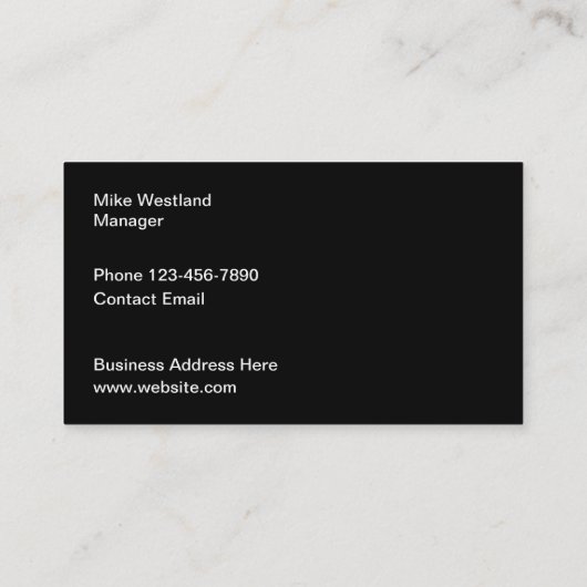 Construction Silver Metallic Tone Look 名刺 (裏面)