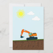 Construction Site Birthday Party 招待状 (裏面)